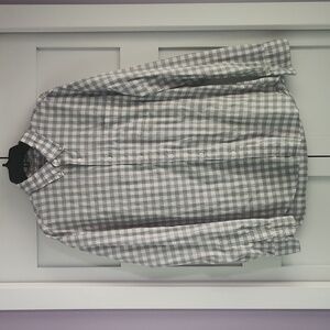 J.Crew gingham plaid secret wash button down shirt large